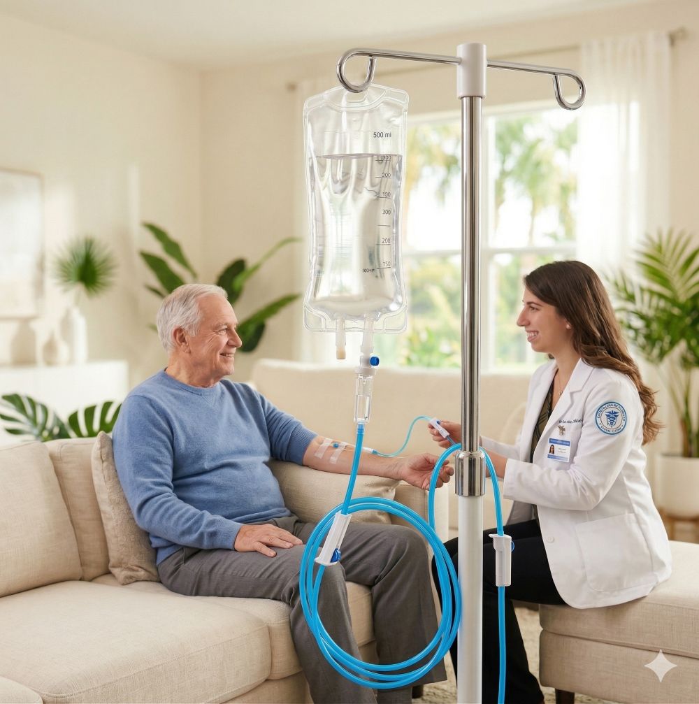 Beyond Concierge Healthcare mobile IV therapy membership drip delivered to home in Wellington FL