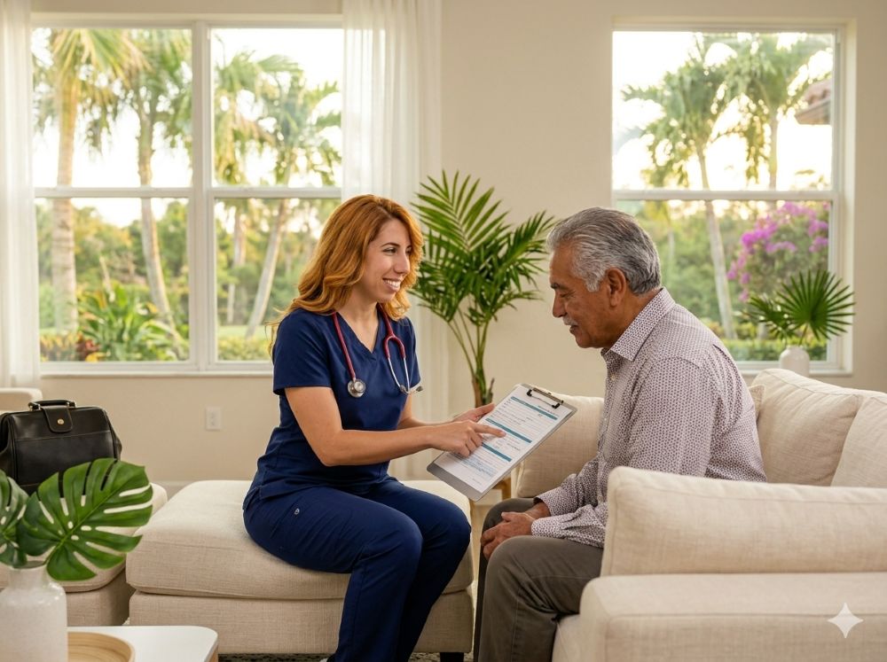 Beyond Concierge Healthcare Core Care concierge membership in-home visit with nurse practitioner in Wellington FL