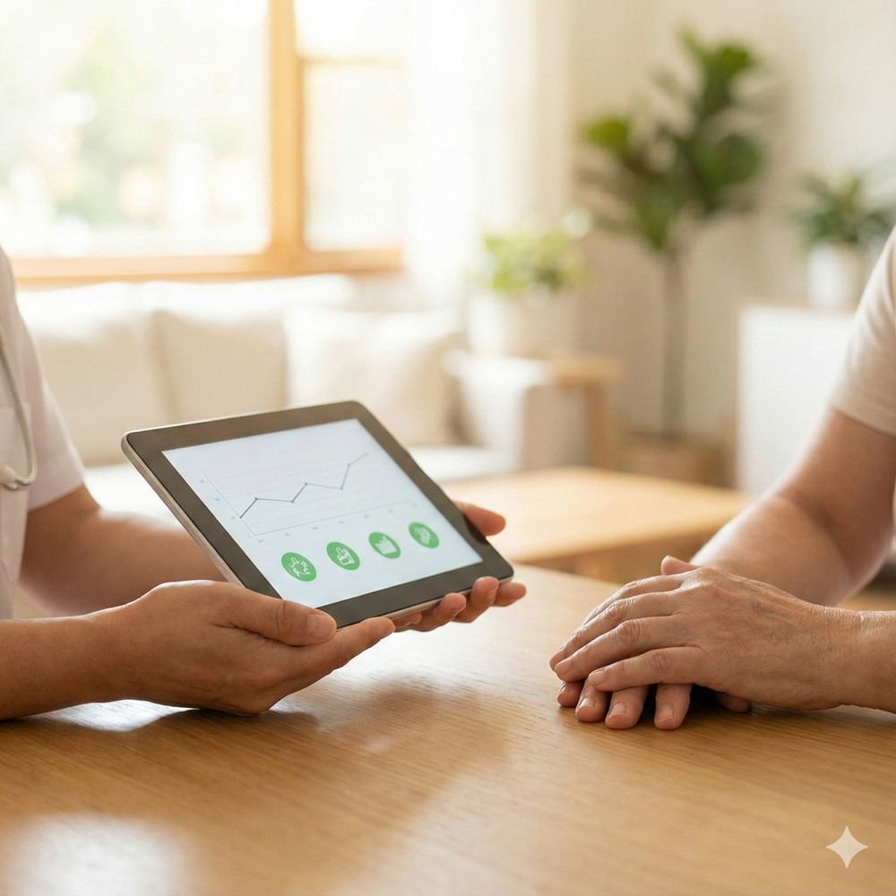 Beyond Concierge Healthcare provider reviewing weight loss medication progress with a patient in Wellington, FL